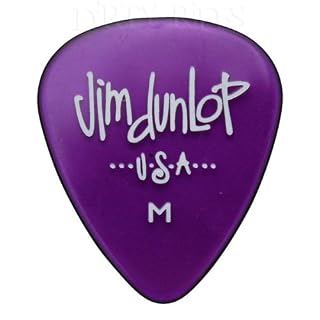 Dunlop Lot de 12 Gels médiators/plectres Violet taille dans une boîte de rangement pratique - Les Beatles, Paul McCartney, John Lennon, RIngo Starr, George Harrison