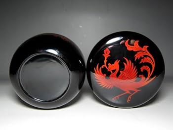 Amazon.co.jp: 千家十職塗師中村宗哲鳳凰絵平棗表千家十三代即中斎花押