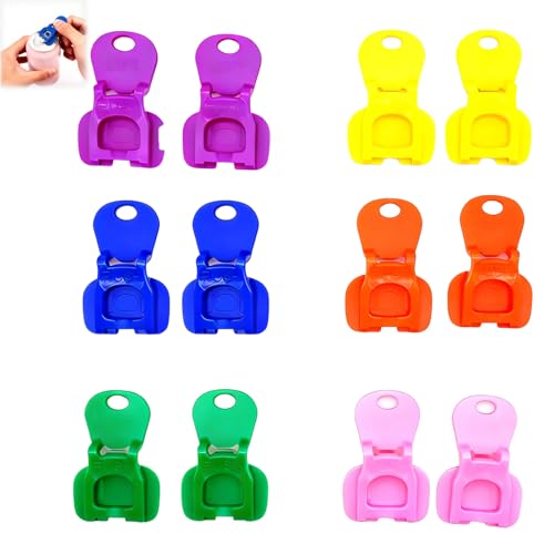 Abrelatas manual, 12 unidades, universal para latas de aluminio estándar, ligero, ayuda en 6 colores, abrelatas para cerveza, refrescos y bebidas energéticas