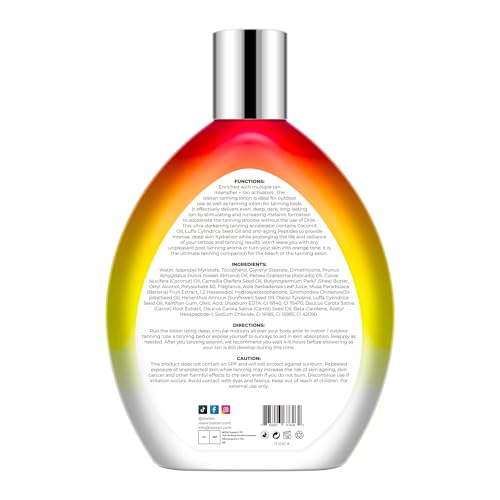 Image of isletan Bronzing Tanning Lotion For Indoor Tanning Beds With Bronzer And Accelerator & DHA Free Formula, Indoor Tanning Bed Lotion For Outdoor Sun, Sunbed Lotion Accelerator For Tattoos, 13.5OZ