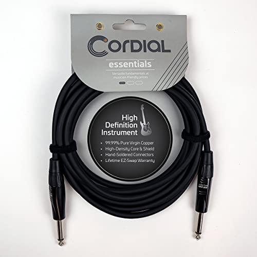 Cable guitarra jack Cordial 1.5m Essentials con conectores rectos para instrumentos 2