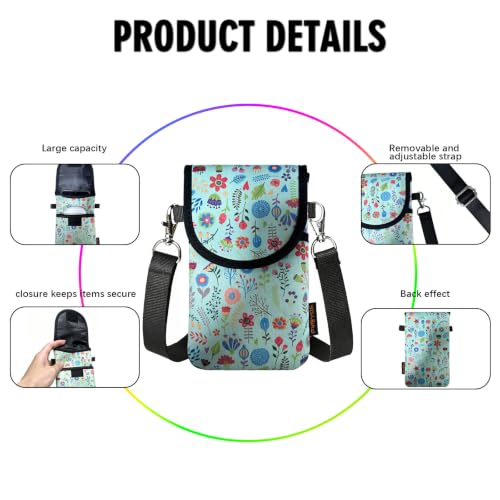 Image of Neoprene Phone Sleeve Pouch Case Bag for Men Women w /Crossbody Strap /Neck Lanyard for iPhone 17 /16 /15 /14 Pro Max, Samsung S25,Pixel 10
