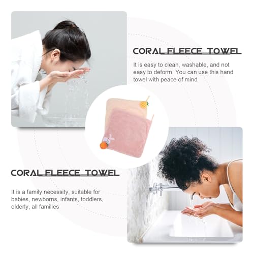Toallas de mano grandes de forro polar coral para un baño elegante, cómodo y de gran calidad 4