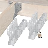 KOTARBAU® - Staffa per travi tipo A, 50 mm, giunti per travi in legno, per costruzione edile esterna, confezione da 10 pezzi