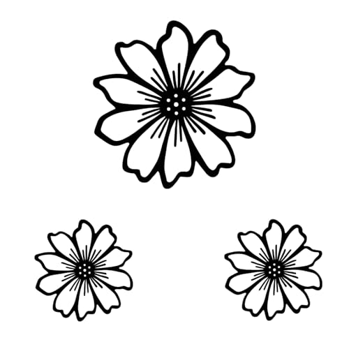 Décoration murale florale en fer noir lot de 3 - Sculpture métal maison bureau et salon