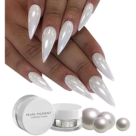 Pearl White Mirror Chrome Powder Pigment Nail Pigment Art Shiny Dust Decoration Cover