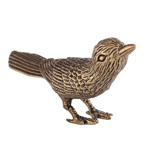 27+ Enchanting Vintage Halloween Decorations to Elevate Your Spooky Season 3 GIB Small Bird Statue for Home Decor, Solid Antique Brass Magpie Bird Figurine, Decorative Birds Ornaments, Gold Decor for Living Room Table, Bedroom, Office Desktop