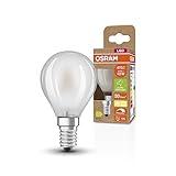 osram lampada led superstar+ classic p glfr 40, e14, sfera, 2.9w, 470lm, 2700k, luce bianca calda, dimmerabile, filamento led, basso consumo energetico, classe di efficienza energetica b