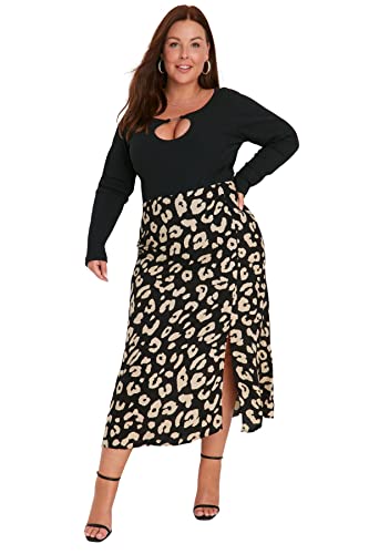 Jupe midi fendue femme grande taille Trendyol chic