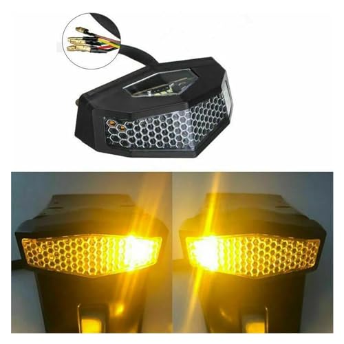 Feu LED et clignotant sur support de plaque pour moto KLX