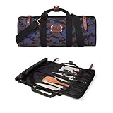 Es gibt zwei Trageoptionen, einen verstellbaren und abnehmbaren Schultergurt sowie einen normalen Handgriff. Die Messertasche hat gut sortierte Innenfächer.