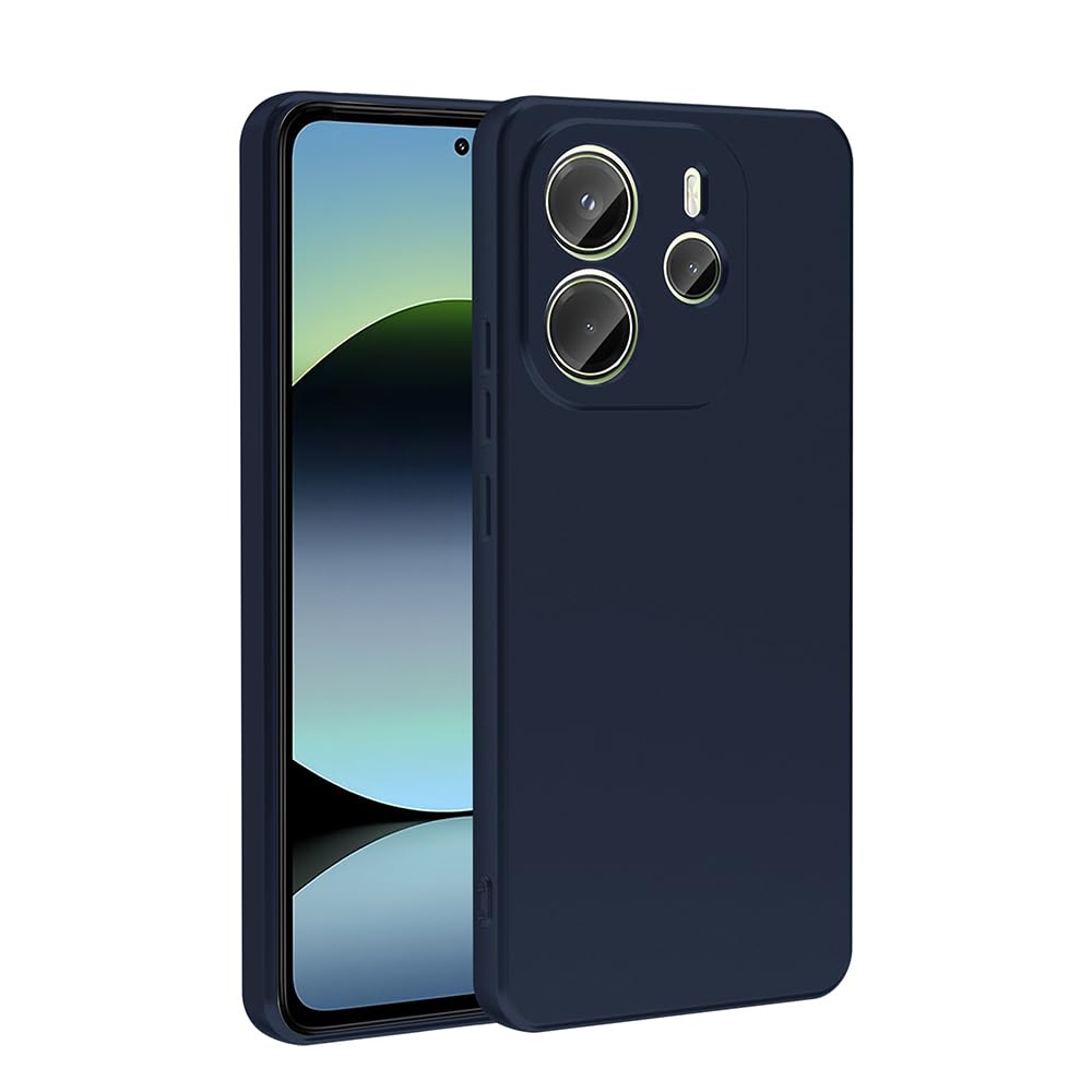 Zore Xiaomi ile uyumlu Redmi Note 14 4G Kılıf Zore Premier Silikon Kapak Lacivert