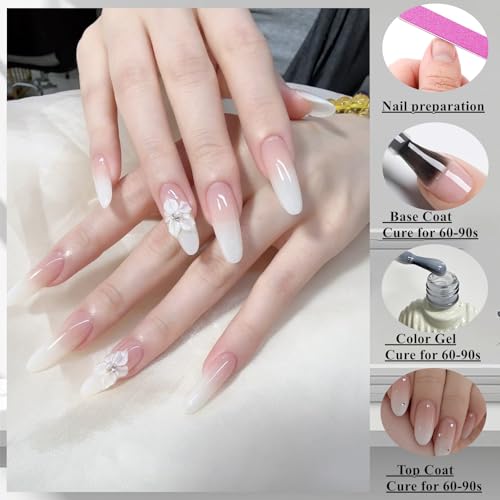 Jelly Milk White Gel Nail Polish 15ML miniatura 6
