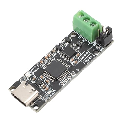 Vikye CAN Analyzer Efficient Data Analysis Support, USB to CAN Module Converter Adapter, PCB Material, Compatible with ARM Based Platforms