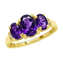 Genuine African Purple Amethyst - 14K Gold Plated