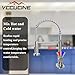VCCUCINE Stainless Steel Kitchen Faucet, Farmhouse Kitchen Faucet with Pull Down Sprayer, Brushed Nickel Faucet for Kitchen Sink, Commercial Outdoor Single Handle Kitchen Sink Faucet