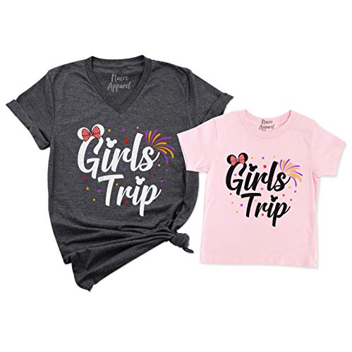 NACRE APPAREL Girls Trip Shirts Mom and Daughter Vacation Tees Matching Mommy and Me Outfits