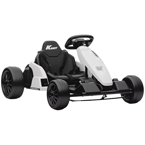 Qaba Electric Go Kart, 24V 9Ah Big Battery, Kids Drift...