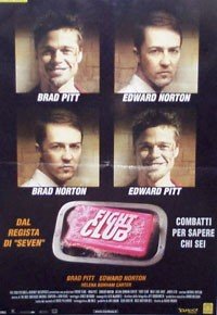 Affiche Fight Club Brad Pitt plastifiée édition collector italienne durable