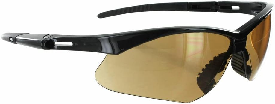 Mojave Amber Safety Glasses for Men/Women | ANSI Certified Eye Protection Glasses and Protective Eyewear | Anti-Scratch Coating and Wrap Around One-Piece Design Work Glasses - 3 Pack image 3 of 3 B01418K1D2