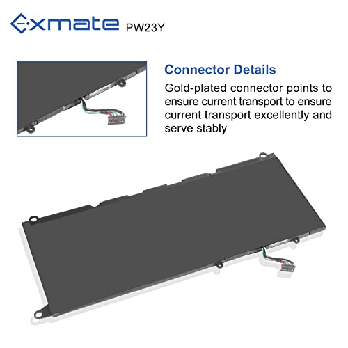 Exmate 60Wh bateria do laptopa PW23Y RNP72 TP1GT do Dell XPS 13 9360 Series 13-9360-D1605G 13-9360-D1605T 13-9360-D1609 13-9360-D1609G 13-9360-D1709G 5G[7.6 V 7895 mAh]