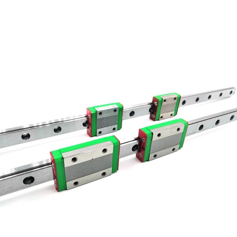 MGN Guide 2pcs MGN Linear Guide+4pcs MGN Block MGN7 MGN12 MGN15 MGN9 300 350 400 450 500 600 800mm Miniature Linear Rail Slide (Color : MGN7 H, Size : 200mm)