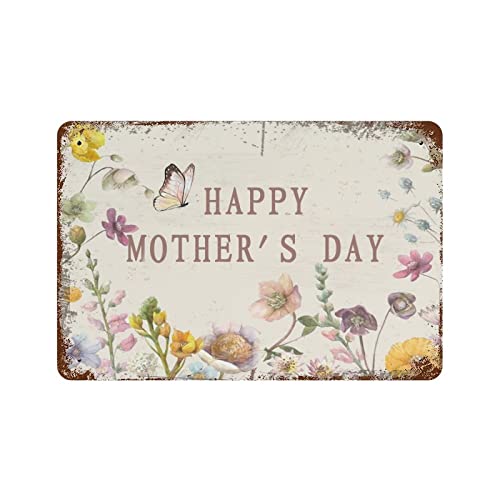 HAPPY MATHER'S DAY Personalized Metal Tin Sign Decoration for festival Gifts for MOM,You are A Mother,But to Our Family,You are The World,Retro Home Garden Wall Art Poster 12×16inch