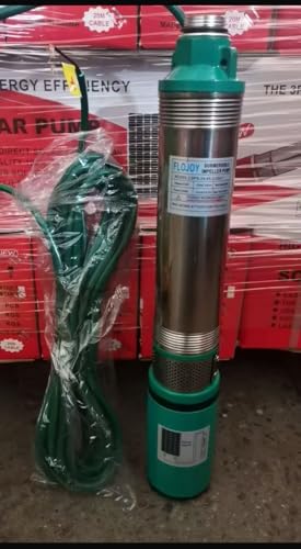 Image of Asian Pumps Upgrade 7 Impeller Solar Submersible Pump - 250W, 24V DC | Borewell & Openwell Water Pump | 160 Ft Head | 1500-2000 LPH | 1 inch Outlet | Copper Winding | 10M Cable