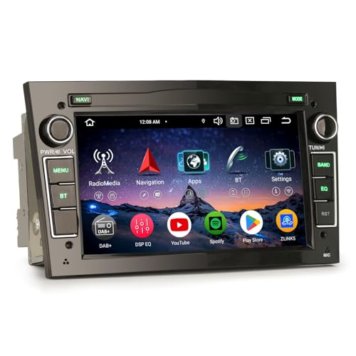 Erisin 8 núcleos 4GB+64GB Android 14 Radio Coche GPS Navegador para Opel Corsa C/D Meriva Zafira Antara Astra H Vectra 7 Pulgadas Pantalla táctil Support CarPlay Android Auto Dab+ WiFi DSP USB Canbus