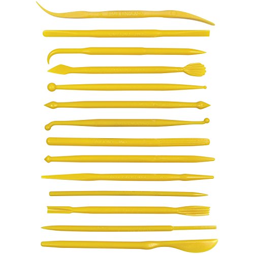 PME MM121 Miniature Modelling Tools, Set of 14, Yellow