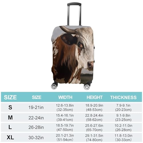 Luggage Cover Elastic Suitcase Cover Protector Washable Travel Baggage Covers Cow Luggage Covers Carry On Luggage Protector Anti-scratch 19-32 Inch L2