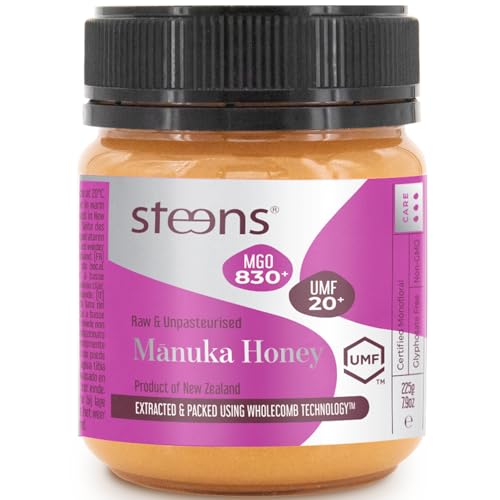 Steens 100% Pure New Zealand Raw Manuka Honey, MGO 830+ UMF 20+, 7.9 oz