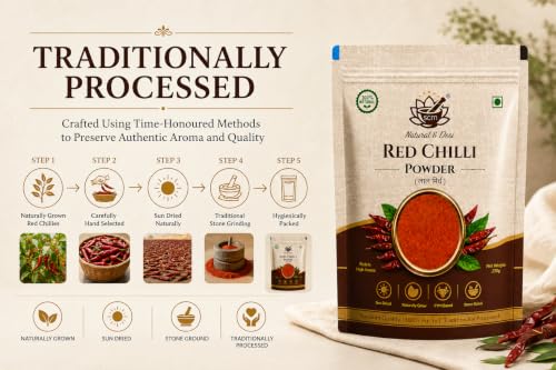 Image of SCM Natural & Desi Red Chilli Powder | Premium Quality Lal Mirch Powder | Rich Aroma | 250g