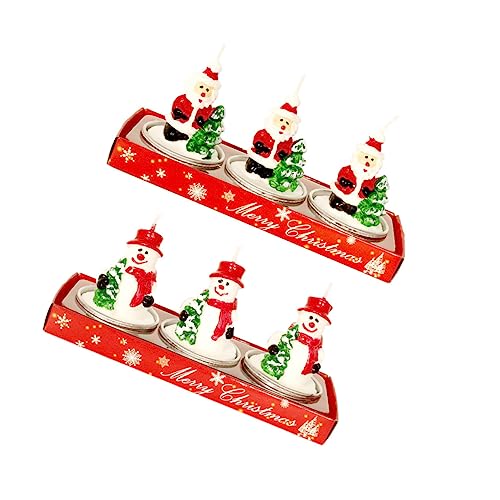 HOLIDYOYO Christmas Candle Lights 3 Pack Decorative Candles for Christmas Tree for Home Decor