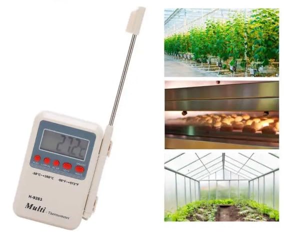 WellHise ST-9283 Daldırma Tipi Termometre Yüksek Hassasiyetli Gıda Termometresi Et Süt Mama Sıvı Ölçümleri
