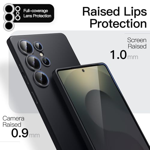 Image of JETech Slim Cover Case for Samsung Galaxy S25 Ultra 5G with Camera Lens Full Protection, Ultra-Thin Lightweight Matte Finish Minimalist Protective Phone Cover (Titanium Black)