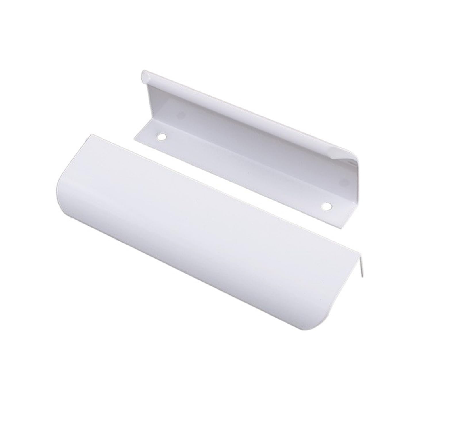 BgnEhRfL Hidden Cabinet pulls, 300mm White Hidden Long Alloy Finger Drawer Cabinet Pulls