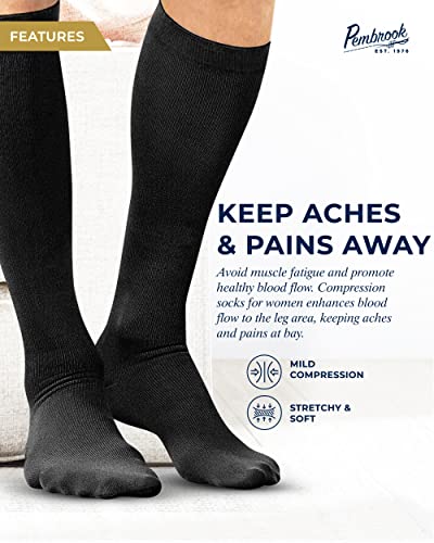 Pembrook Light Compression Socks For Men 8-15 Mmhg | Graduated Compression Socks For Men Circulation | Athletic & Medical Compression Socks For Men For Muscle Support #TOP1