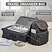 Tatuo 2 Pcs Cable Organizer Box with Wire Ties, Plastic Cord Storage Box with Lid, Electronics Organizer for Home Office Desk Organizers and Accessories (Clear)