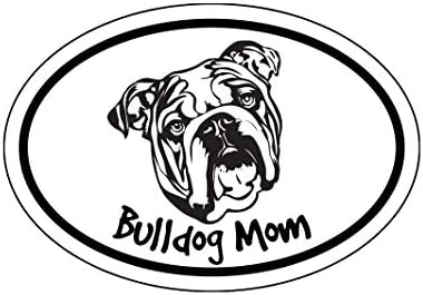 WickedGoodz English Bulldog Mom Decal - Oval Car Window Sticker - View #5