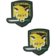2pc Metal Gear Solid Fox Hound Special Force Phantom Pain PVC Patch Armband Badge Military Decorative Sewing Applique Embellishment Tactical Patches z1