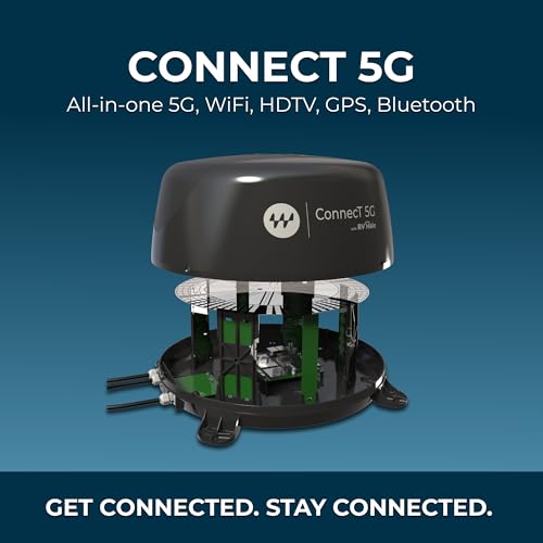 Image of Winegard Connect 5G WF2-5G1 - Outdoor 5G Router with HDTV Antenna, Long-Range Wi-Fi, GPS & Bluetooth, Starlink Compatible