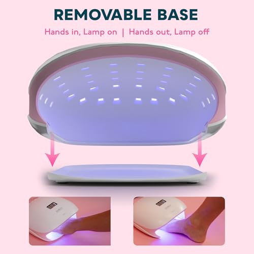 SUNUV UV LED Lampe für Gelnägel LED Nageltrockner mit 4 Timer LCD Anzeige Infrarot Sensor und doppelte Geschwindigkeit Härten Rose – Ansicht 4
