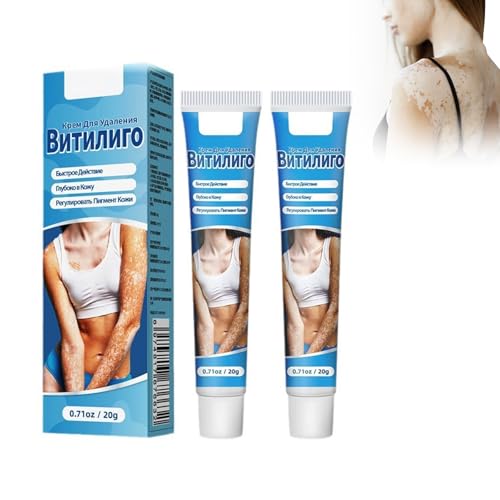 Pack de 2 Cremas De Vitiligo | Elimina Las Manchas Blancas Rápidamente y Mejora La Pigmentación Reguladora De La Crema De Vitiligo | Tratamiento Intensivo para Aclarar la Piel