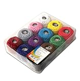 NYBC Estojo Linha Bordado Com 12 Rolos De 40m Fino Diversas Cores