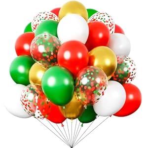 60pcs 12Inch Christmas Balloons, Re...