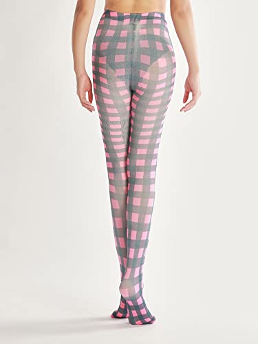 Image of Sahabowi Women Tights, Sheer High Waist Pantyhose, Vintage Control Top Stockings, Siwa opaque print1