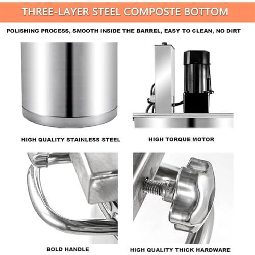 Agitatore automatico, agitatore automatico per pentole, in acciaio inox con raschietto a 4 lame, per una miscelazione efficiente di zuppe, salse piccanti, bevande, marmellate, porridge