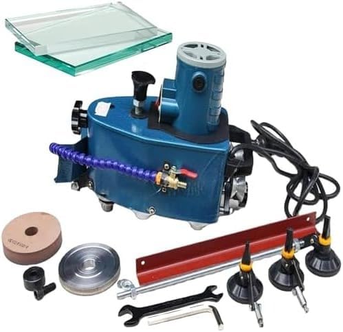 110V 800W Electric Small Glass Edging Machine Glass Grinder 8000r/min Straight Round Bevelled Glass Edging Grinder Glass Acryl Marble Ceramic Polishing Machine 28×15×24cm