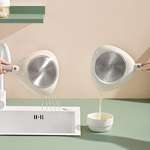 Taste Plus White Ceramic Saucepan With Lid, Multipurpose Saucepan Set For All Stoves, Dishwasher Safe, 2 Quart White #TOP4